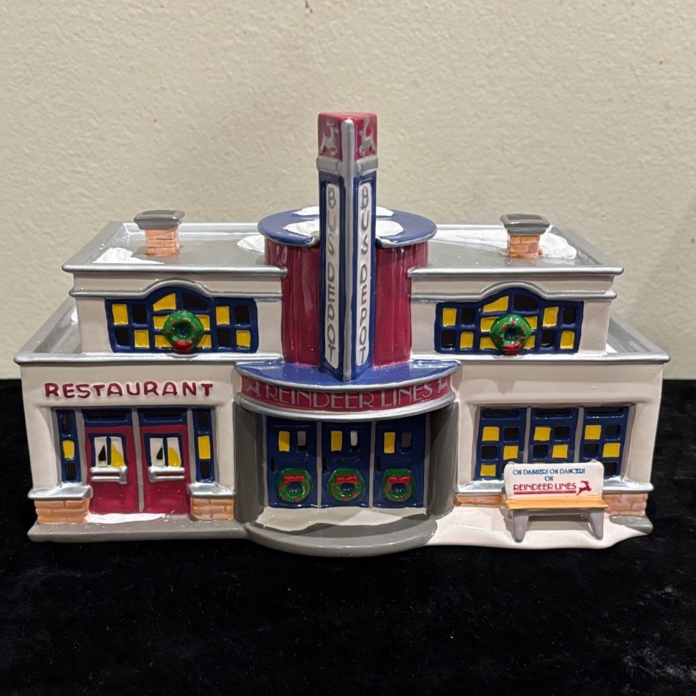 Department 56 "Reindeer Bus Depot"